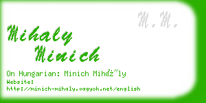 mihaly minich business card